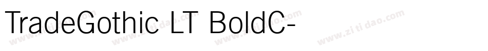 TradeGothic LT BoldC字体转换